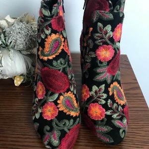 mia embroidered ankle boot